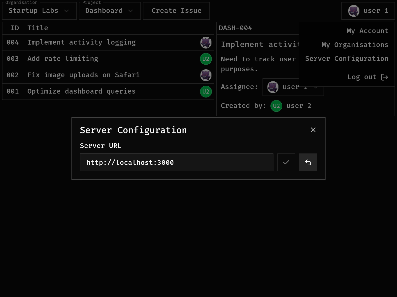 Server configuration (self-hosting)